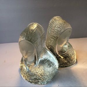 Viking Glass Madonna Bookends MCM